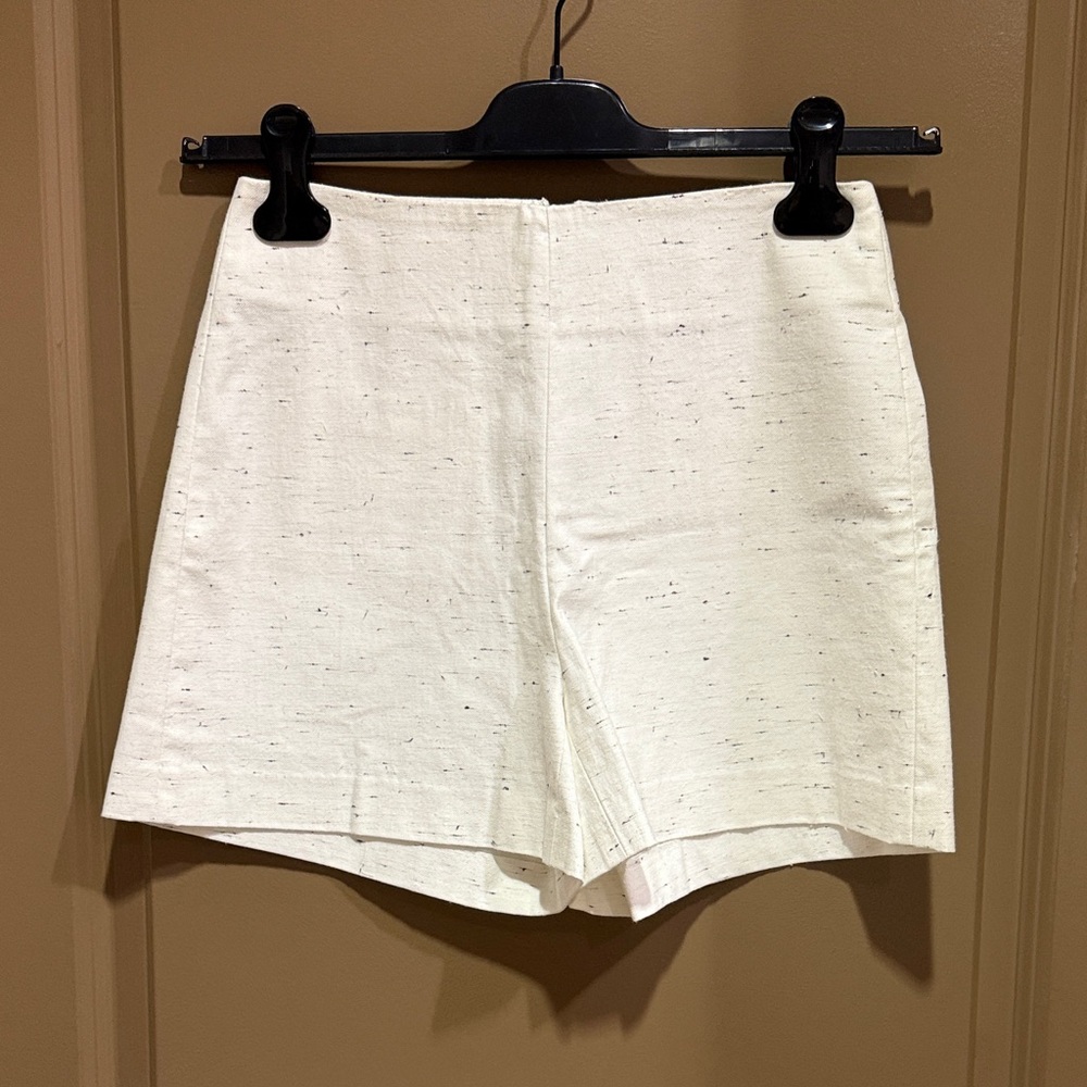 Rebecca Taylor Cream High Waist Shorts